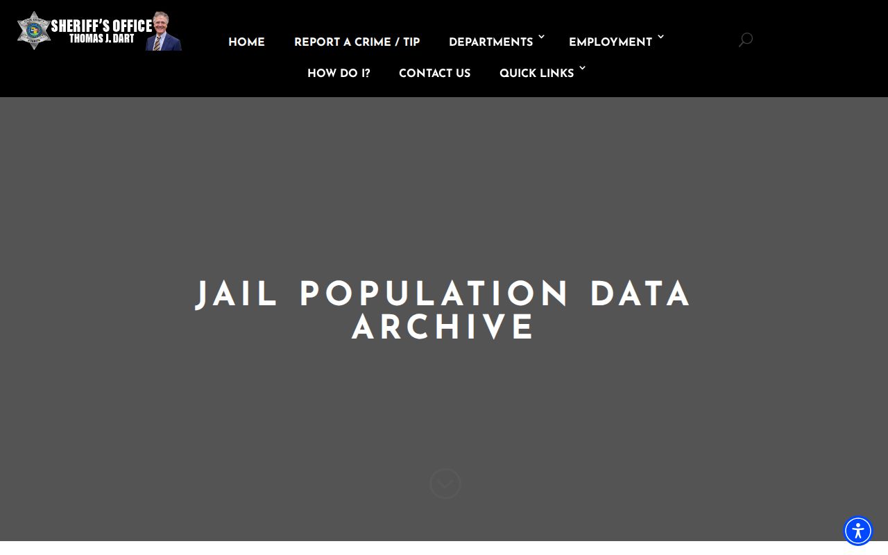 Cook County Sheriff public data and reporting page for Mount Prospect neighbors research